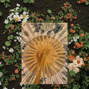 Abanico de Mano Divertido con Diseño de Arte Folclórico de Bambú, Ecológico, para Decoración del Hogar, Regalos Promocionales de Año Nuevo Chino, Pintado - Product Image 6