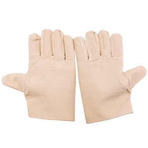 Gants <span class=keywords><strong>de</strong></span> <span class=keywords><strong>soudeur</strong></span> en toile, <span class=keywords><strong>manchette</strong></span> droite 26 cm, 24 fils, double couche, entièrement doublés, épaissis, antidérapants, respirants, résistants à l'usure - Product Image 6
