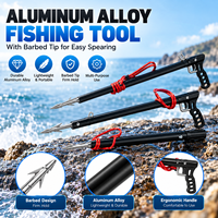 Lance de pêche en alliage d'aluminium OEM avec pointe barbelée, légère et portable, outil de pêche sous-marine pour la pêche en plein air