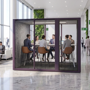 Salle de réunion acoustique Vestael pour huit personnes, idéale pour les formations et les discussions professionnelles - Product Image 1