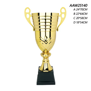 كأس بطولة كرة القدم مخصص من سبائك الزنك ثلاثي الأبعاد، جائزة ذهبية وفضية للفعاليات الرياضية - Product Image 2