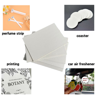 Papier absorbant blanc pur de 1,5 mm, taille personnalisée disponible pour sous-verres, désodorisants de voiture, bandes de parfum, cartes imprimées