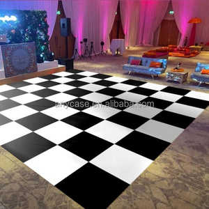 Indoor Outdoor Portable Modular Interlocking Black and White Checker Dance Floor Party <strong>Wedding</strong> for Event <strong>Rent</strong> - Product Image 6
