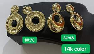 Set 1016 2 <span class=keywords><strong>Orecchini</strong></span> Xuping <span class=keywords><strong>Online</strong></span> Artificiali Stile Africano, <span class=keywords><strong>Orecchini</strong></span> a Cerchio Trendy per Signore - Product Image 4