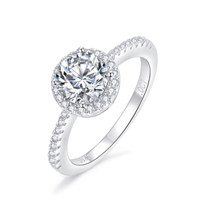 Starsgem Preço De Atacado <span class=keywords><strong>Moissanite</strong></span> Diamante <span class=keywords><strong>D</strong></span> Cor S925 Sterling Silver Banhado A Ouro Anel De Noivado - Product Image 4