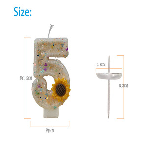 Nouvelles bougies numériques créatives pour gâteaux d'anniversaire, décorations florales, bougies d'ambiance pour fêtes - Product Image 4