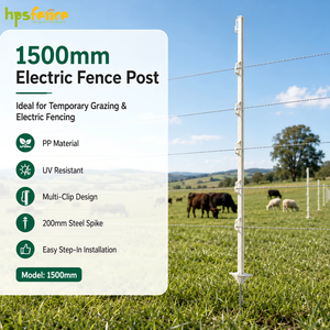 Poteau de <span class=keywords><strong>clôture</strong></span> en PP blanc anti-UV de qualité supérieure, 1500 mm, léger, facile à installer, pour jardin, ferme, sécurité des <span class=keywords><strong>chevaux</strong></span>, <span class=keywords><strong>clôture</strong></span> électrique - Product Image 1