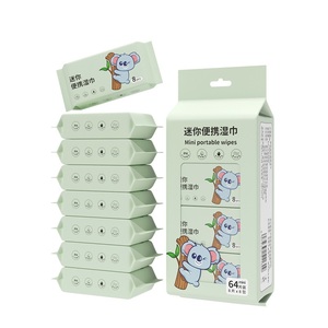 Mini lingettes désinfectantes pour les mains personnalisées pour bébé petits paquets humides simples avec emballage individuel en polyester pour plantes d'intérieur - Product Image 4
