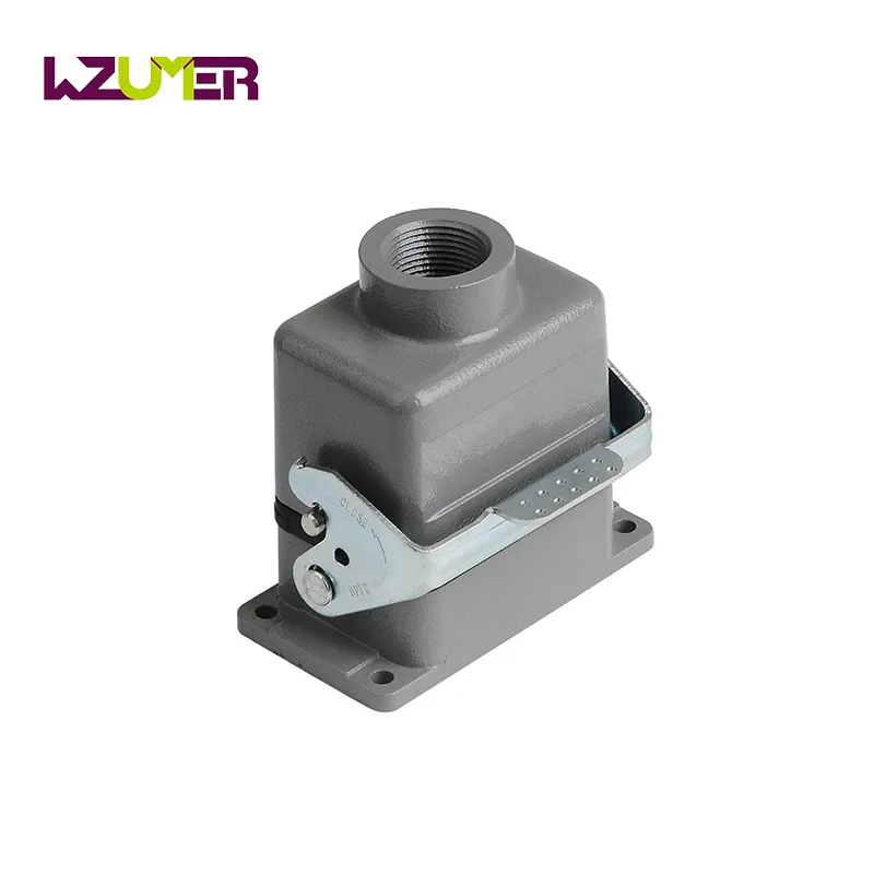 WZUMER Top Entry Bottom Open Single Buckle 16 amp 6 Pins Pole M20 Heavy Duty Connector Accessories HDC