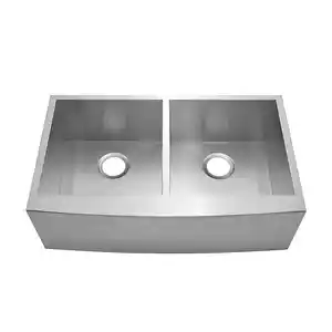 HM3320 Stainless steel kitchen single bowl sink Apron front handmade round corner sink kitchen sink