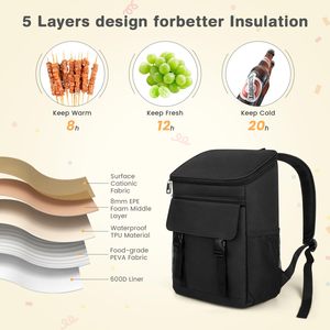100% Leakproof Insulated <b>Cooler</b> <b>Backpack</b> Large Capacity for Picnic Camping & BBQ - Product Image 4