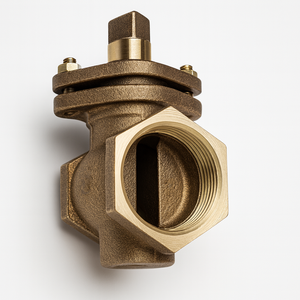 Robinet de raccordement à extrémité filetée GC-125 avec joint PTFE, filetage NPT BSPT, en bronze ASTM B584 C84400 - Product Image 3