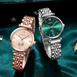 Drioshipping <b>Ladies</b> Stainless Steel <b>Watch</b> <b>Rose</b> <b>Gold</b> Fashionable Waterproof Quartz Wristwatch Alloy Glass Romantic Business Gift - Product Image 1