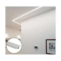 Profilé LED en aluminium sans cadre pour éclairage de plafond commercial encastré avec canal pour bande LED de 10 mm