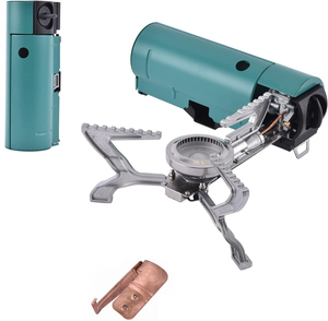 Estufa de Gas Portátil Plegable Metálica de un Solo Cilindro para Camping y Senderismo, Mini Cocina de Butano para Exteriores - Product Image 1