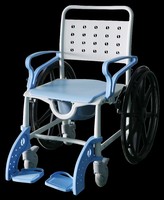 SUNCARE Chaise Commode Pliante Tout-Plastique 4-en-1, Fauteuil Roulant et Chaise de Douche avec Capacité de 180 kg, Design Moderne, Modèle SC8088B