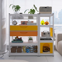 Rak Penyimpanan Baja Modular 2-in-1 & Furnitur Bersama Manusia-Hewan Peliharaan |   Rak Tempat Tidur Hewan Peliharaan DIY untuk Penggunaan Rumah & Komersial