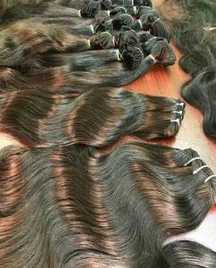 Paquetes de cabello ondulado del cuerpo Remy indio de alto grado Estilo de onda de agua suave con extremos suaves y saludables-Directo del proveedor indio - Product Image 1