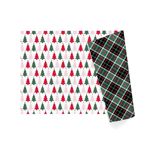 Classic Country Blue Checkered Wrapping <b>Paper</b> PE Waterproof Recyclable Coated Plaid Print 110g/m Baby Boy Shower Birthday - Product Image 3