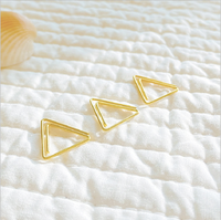 Trombones triangulaires dorés personnalisés de haute qualité Clips en métal Papeterie pour l'école et le bureau Vente entière