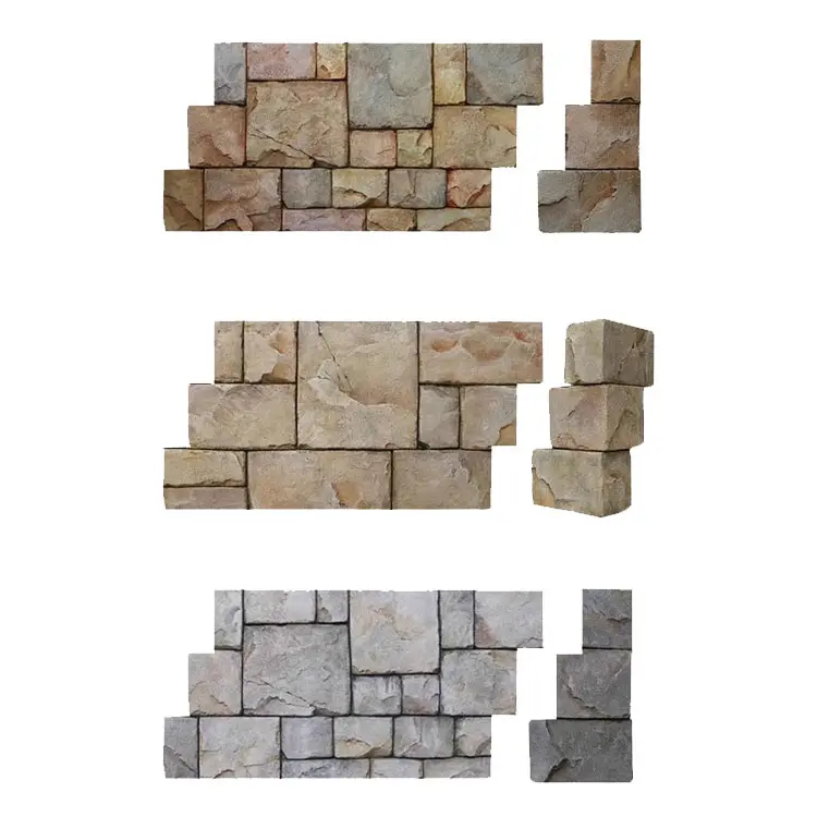 Made of high-quality PU material the panel is easy to install for wall decoration materials pu stone slab