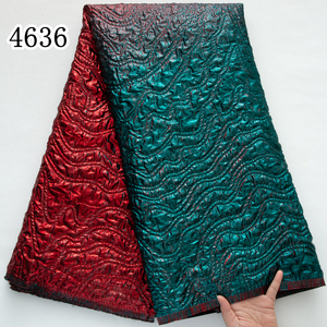 4636 Mới Nhất Phi Vải Ren 2025 Chất Lượng Cao Thổ Cẩm Jacquard Pháp Organza Nigeria Vải Ren Cho Đám Cưới - Product Image 5