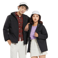 Veste polaire d'hiver extérieure légère avec logo imprimé personnalisé avec tissu chaud coupe-vent souple