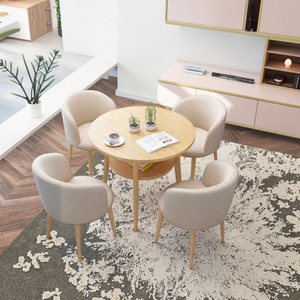 Nordic semplice moderno sedia da pranzo Set piccolo elegante in metallo per negoziazione tavolo da pranzo tavolo da salotto per soggiorno - Product Image 6