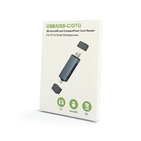 Lector de tarjetas USB 3,0 de alta velocidad con logotipo personalizado Multi-en-One Dual Disk Character OTG para regalos promocionales Lector de tarjetas Micro SD TF