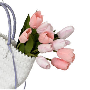 Flores de Tulipán Artificiales de Seda, Alta Simulación, Decoración del Hogar, Accesorios para Bodas, Blanco, Rosa Claro, Amarillo Lechoso, Primavera - Product Image 5