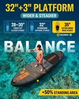 Planche de surf gonflable extra large 350 SUP avec certificat CE pour les eaux océaniques, logos personnalisés
