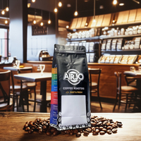 AT PACK Paquets de café à soufflet latéral écologique mat de 250g, 12oz, 5lb, à fond plat, à fond plat avec attache en étain, à quantité minimale de commande bas personnalisé