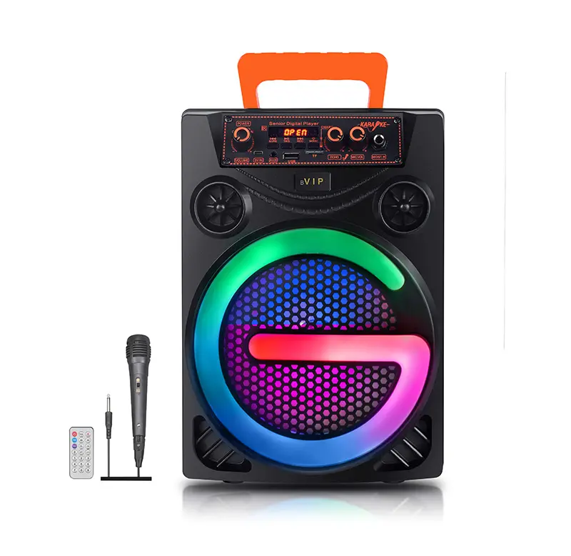Überraschung Preis G-8 Sound bar 8 Zoll HiFi-System Outdoor-Party tragbare Lautsprecher DJ Karaoke-Lautsprecher mit Draht-Mikrofon