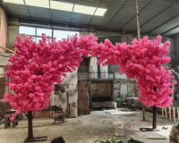 Arche de fleurs artificielle A-1562 grande taille pour extérieur, 3 m, motif fleurs de cerisier roses, pour décoration de mariages