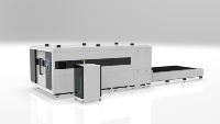 Machine de découpe laser à fibre entièrement fermée 3015 3000W CNC avec table d'échange pour tôles en acier au carbone et en acier inoxydable