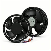 Ventilateurs axiaux tubulaires 6318/2TDHHP 48VDC 7000RPM 67W à câblage en aluminium pour châssis d'armoires