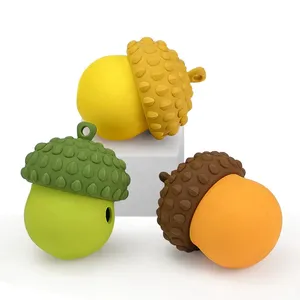 Cute Silicone Dog Treat Ball Toy Dogs Food Puzzle Game Slow Feeder Interactive Toys For Iq Training