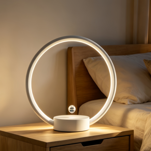 Lampe de chevet à lévitation magnétique Nordic Minimast avec interrupteur à boule flottante, réglable, pour chambre et hôtel - Product Image 3