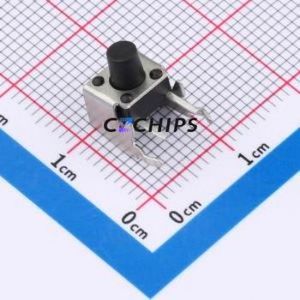 TSA06231-075B332BA Tactile <b>Switch</b> Bent Lead Through Hole-4P,7.4x6.2mm <b>Switch</b> Single Pole Single Throw Round Button 1.8N 7.4mm - Product Image 1