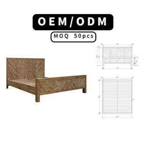 <span class=keywords><strong>Letto</strong></span> King Size <span class=keywords><strong>180</strong></span> <span class=keywords><strong>CM</strong></span> in Stile Rustico DANDOU, Arredamento per la Casa in Legno di Pino Riciclato - Product Image 1
