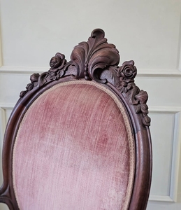 Chaise de salle à manger en bois véritable de style pastoral français, <span class=keywords><strong>fauteuil</strong></span> américain, rétro, ancien, chambre à coucher, chaise de toilette de princesse - Product Image 2