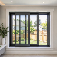 Fenêtre coulissante en aluminium résistante à la pression du vent, étanchéité parfaite, fenêtre coulissante en aluminium pour application en bâtiment de grande hauteur