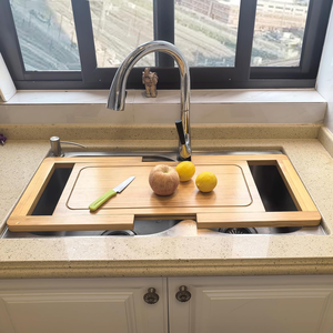 <span class=keywords><strong>Planche</strong></span> à découper en bois avec plateau coulissant en bois d'<span class=keywords><strong>orme</strong></span> - Product Image 1