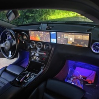 Autoradio DVD stéréo à trois écrans de 12,3 pouces pour Mercedes-Benz GLC Classe C 2015-2021 avec navigation GPS NTG 5.0