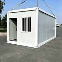 Rumah Kabin Modular Mobile 20ft 40ft, Rumah Modular Prefabrikasi, Struktur Baja Tahan Lama, Rumah Kontainer Portabel yang Dapat Dilepas