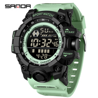 Montre de sport pour homme OEM LOGOO SANDA 6229, étanche, LED analogique-numérique, multifonctionnelle, grand cadran, montre-bracelet électronique