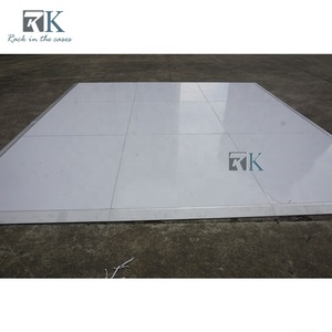 4ft*4ft Wooden <b>Platform</b> White Dance Floor with Aluminum Edges Dance Floor - Product Image 5