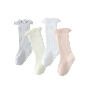 Lace Ultra-thin High Tube Baby Socks Are Comfortable Breathable Non Slip Antibacterial And Casual Thin Spring Newborn Socks