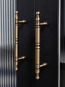 Hot Sale European <strong>Style</strong> Long Solid <strong>Antique</strong> Brass Wardrobe Handle Bronze Kitchen Cupboard Handles Cabinet Shoecase Pulls - Product Image 1