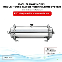Purificateur d'eau à ultrafiltration à membrane en alliage de PVC, durable, à longue durée de vie, avec bride scellée, pour usage domestique quotidien continu
